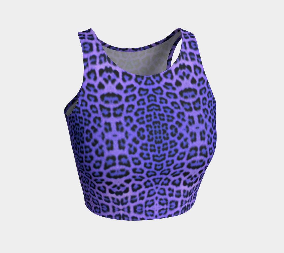 Purple Leopard Crop Top