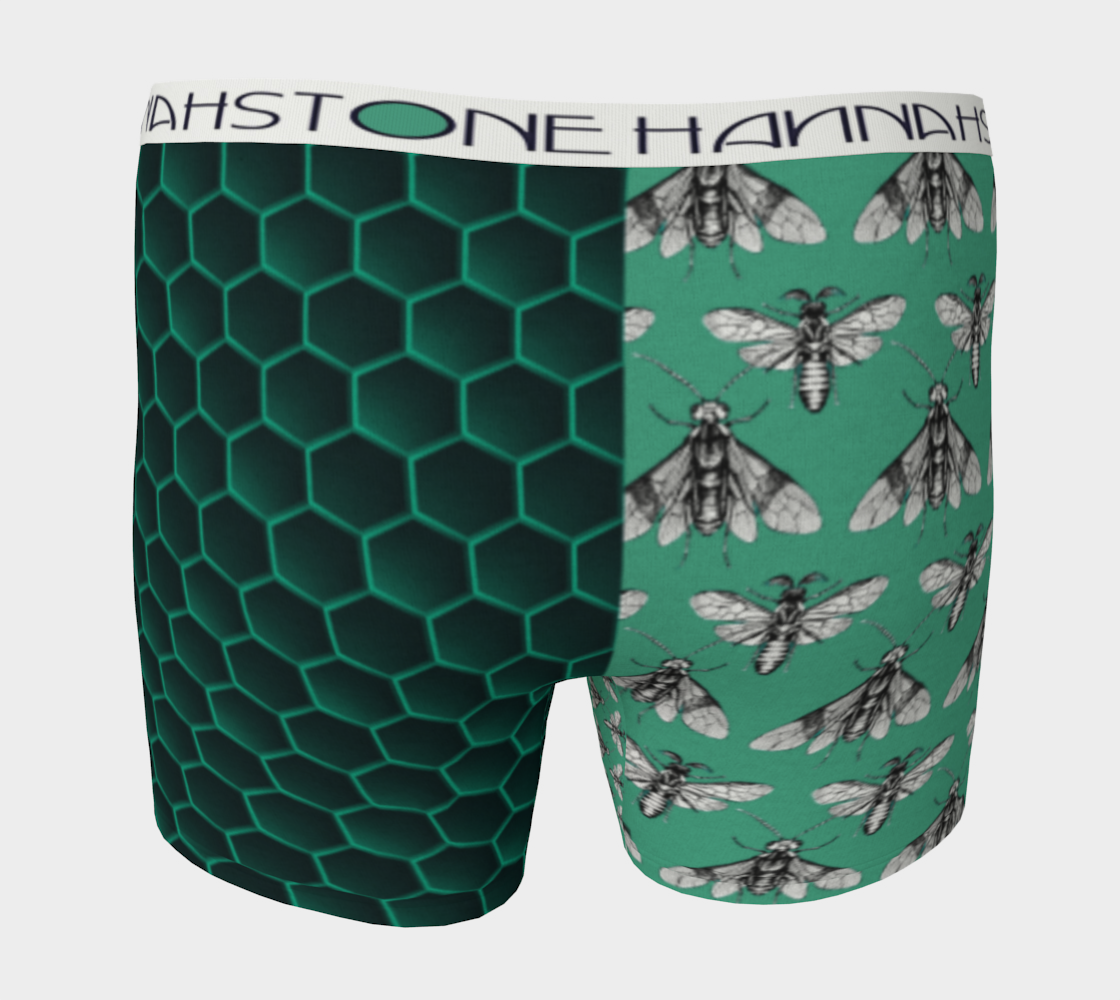 Bee Here Now Green Boxer Briefs