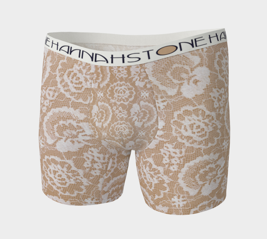 Naupe Taupe Lace Boxer Briefs