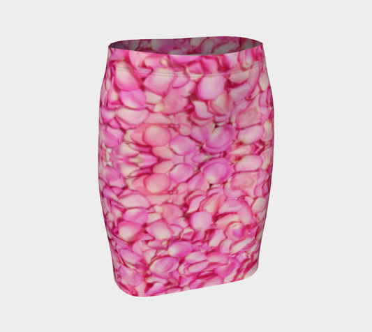 Pink Rose Petal Pencil Skirt