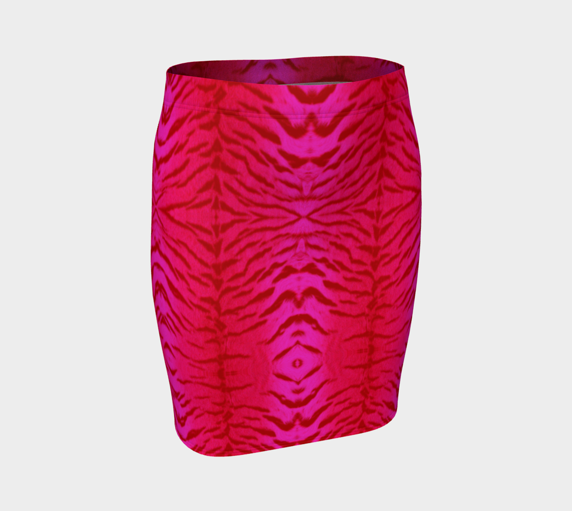 Tiger Queen Pink Pencil Skirt