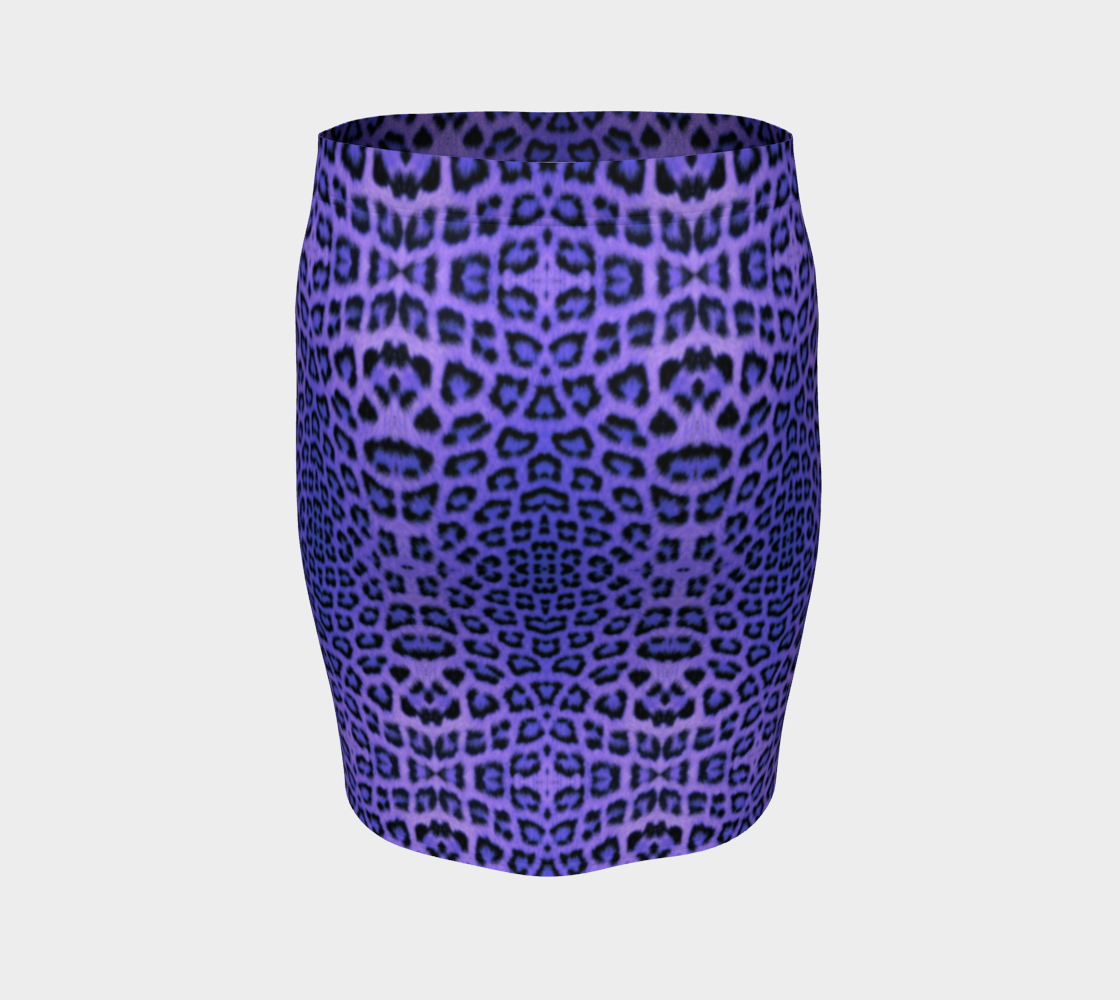 Purple Leopard Pencil Skirt