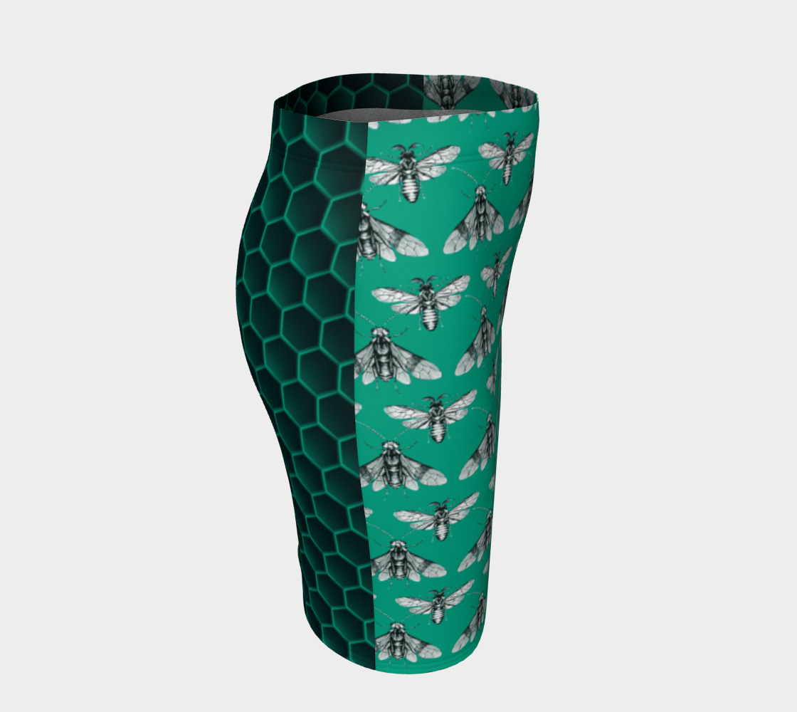 Bee Her Now Green Pencil Skirt