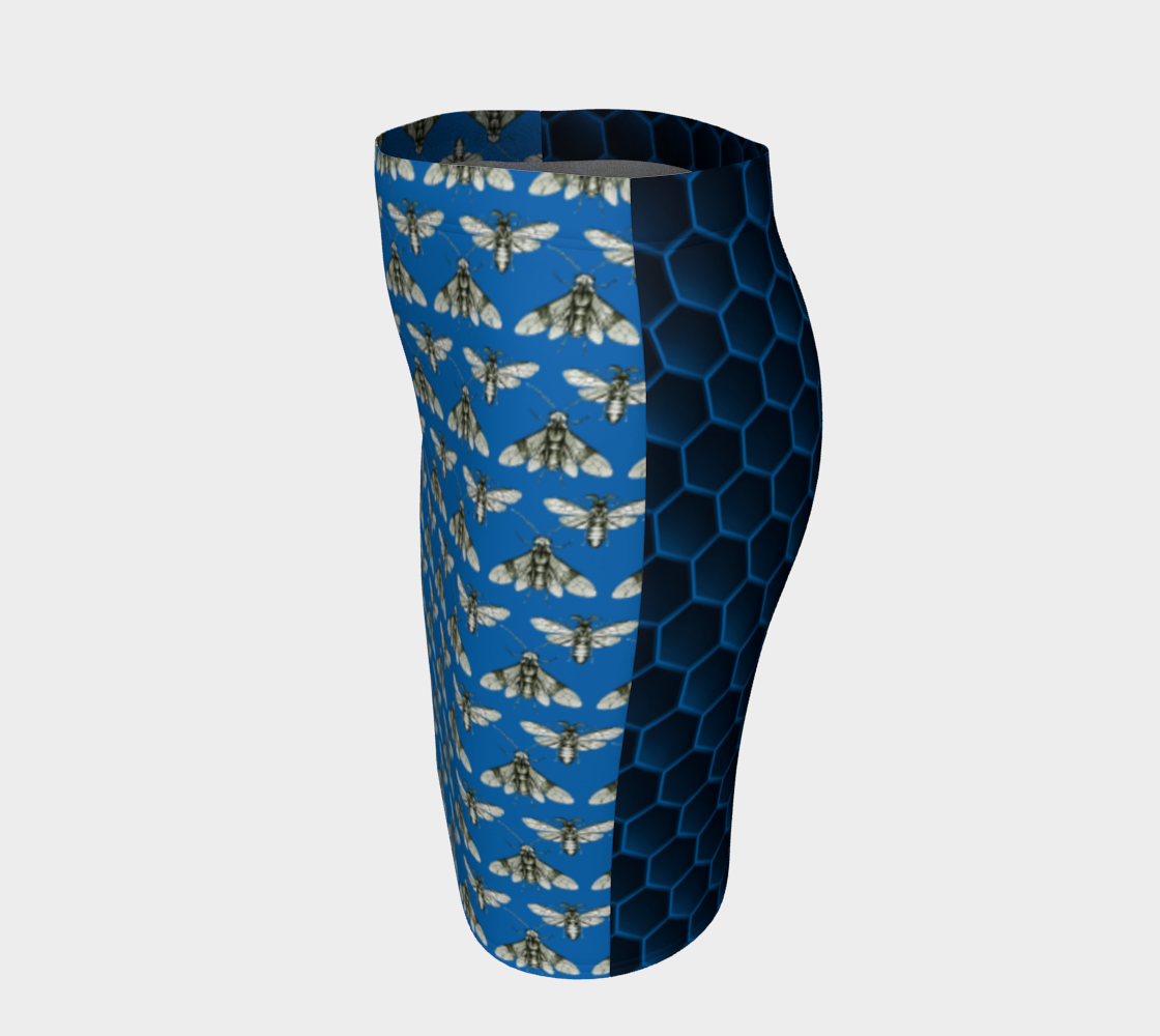 Bee Her Now Blue Pencil Skirt