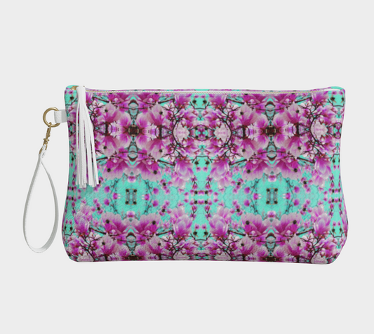 Bee With Magnolia Clutch Purse