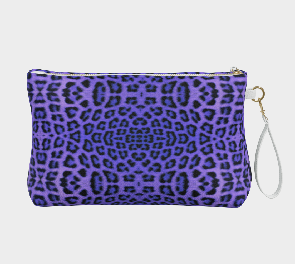 Purple Leopard Clutch Purse