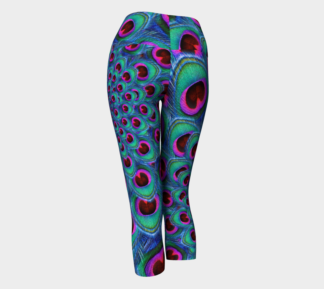 Purple Peacock Yoga Pants