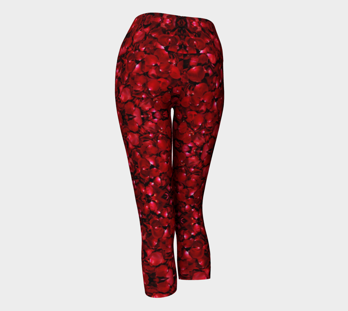 Red Rose Petal Yoga Pants