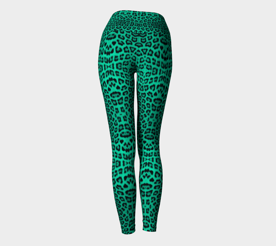 Leopard Mint Yoga Pants