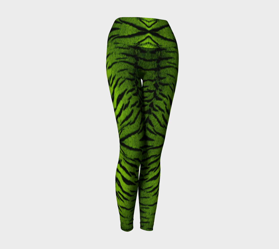 Tiger Queen Green Yoga Pants