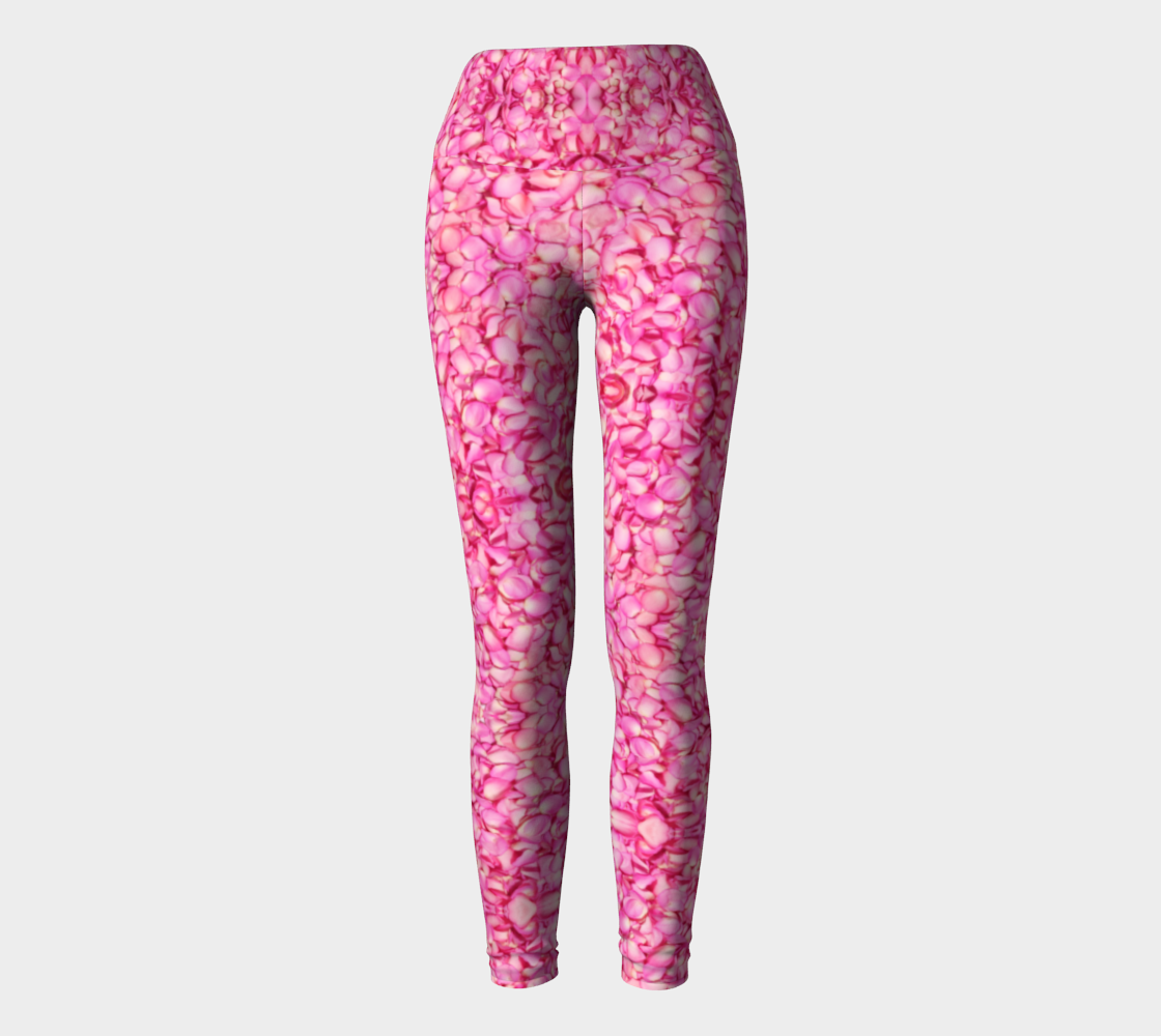 Pink Rose Petal Yoga Pants